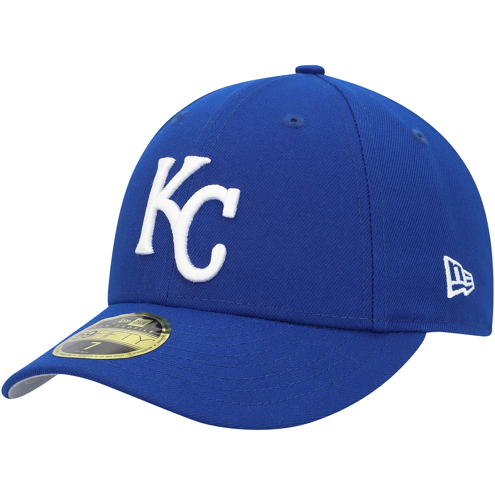 Men's New Era  Royal Kansas City Royals White Logo Low Profile 59FIFTY Fitted Hat