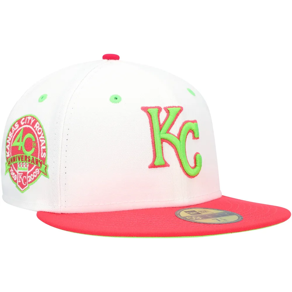 Lids Kansas City Royals New Era 40th Anniversary Strawberry Lolli 59FIFTY Fitted  Hat - White/Coral