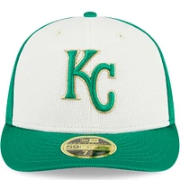 Men's New Era White/Green Kansas City Royals 2024 St. Patrick's Day Low Profile 59FIFTY Fitted Hat