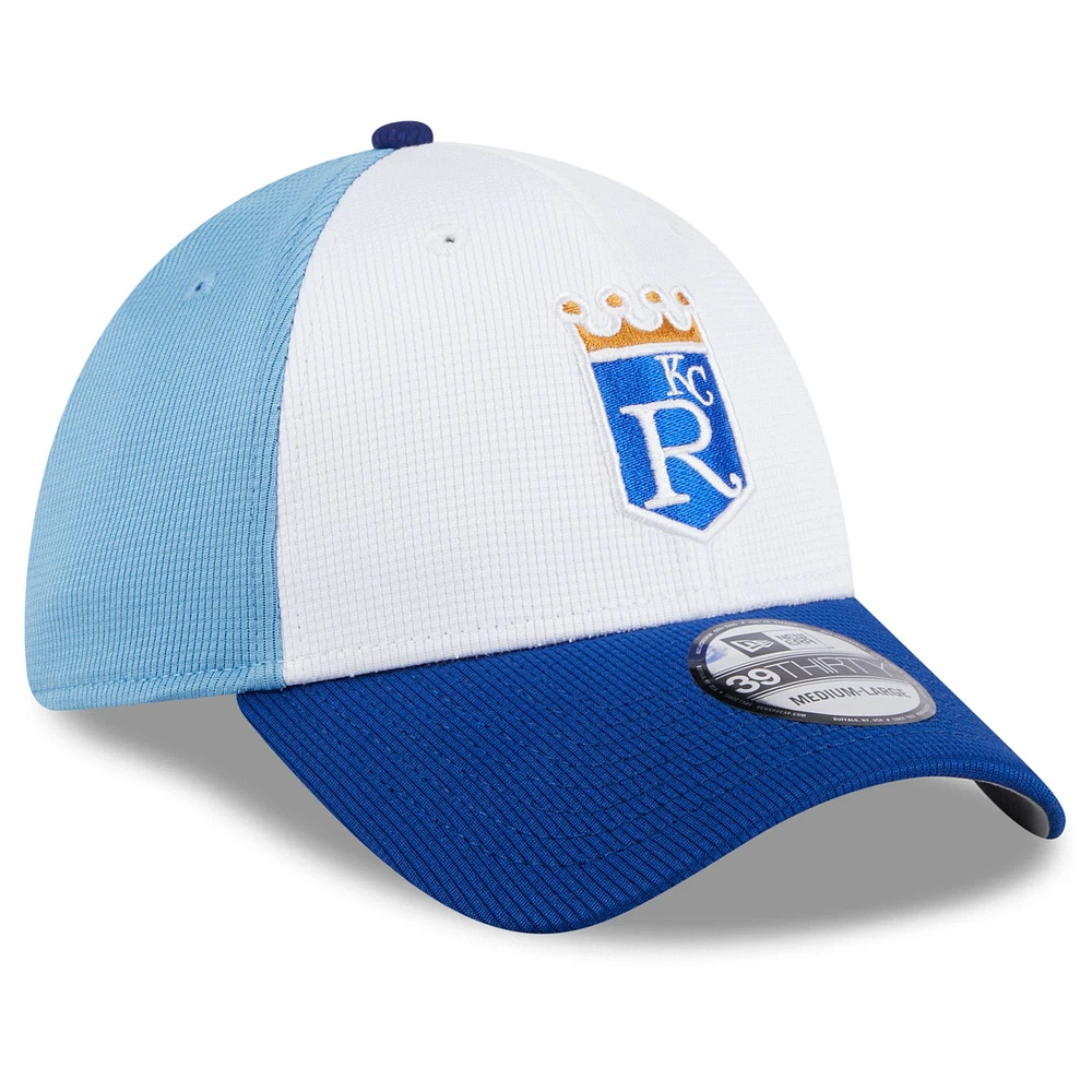 Men's New Era  White Kansas City Royals 2025 Batting Practice 39THIRTY Flex Hat