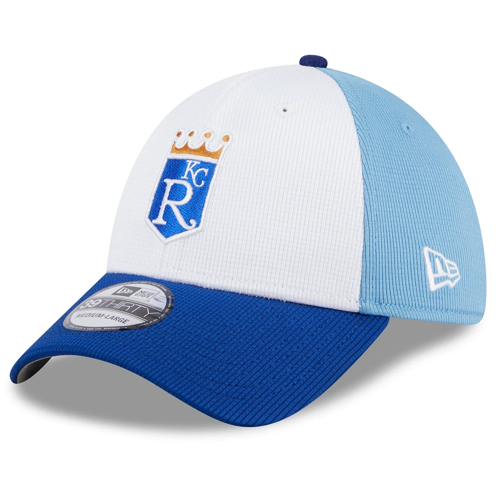 Men's New Era  White Kansas City Royals 2025 Batting Practice 39THIRTY Flex Hat