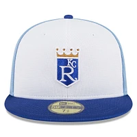 Men's New Era  White Kansas City Royals 2025 Batting Practice 59FIFTY Fitted Hat