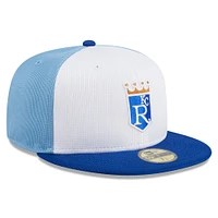 Men's New Era  White Kansas City Royals 2025 Batting Practice 59FIFTY Fitted Hat