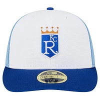 Men's New Era  White Kansas City Royals 2025 Batting Practice Low Profile 59FIFTY Fitted Hat