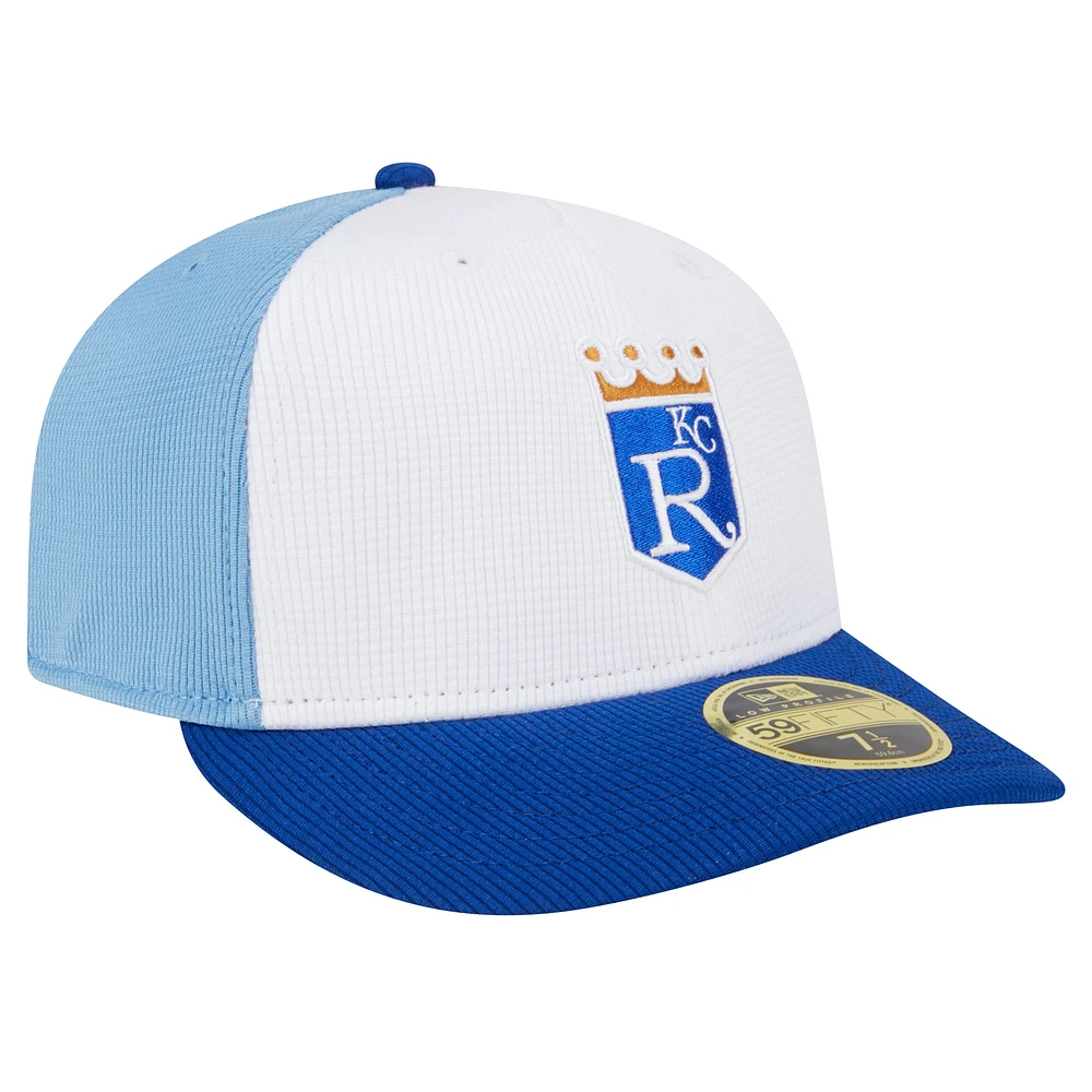 Men's New Era  White Kansas City Royals 2025 Batting Practice Low Profile 59FIFTY Fitted Hat