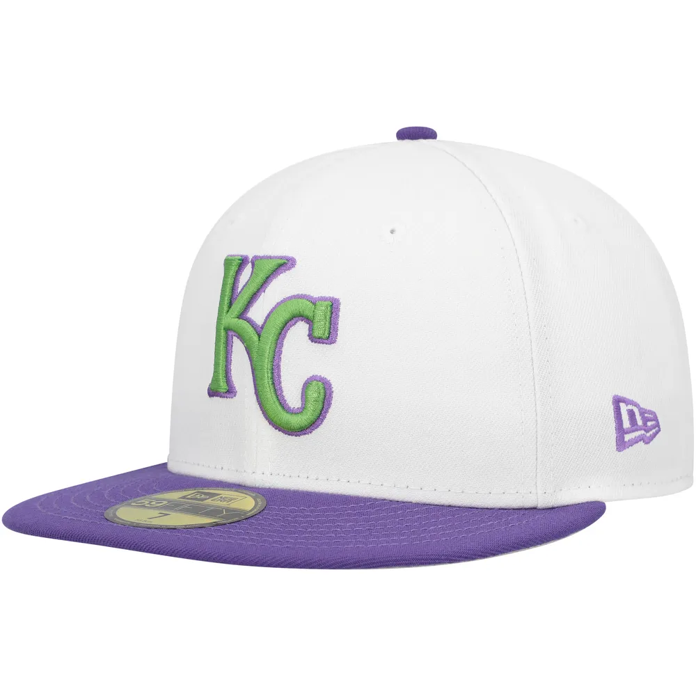 Casquette ajustée 59FIFTY pour homme avec écusson latéral des Royals de Kansas City New Era, blanc