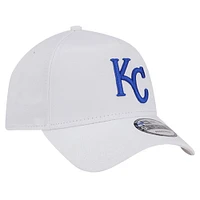 Men's New Era White Kansas City Royals TC A-Frame 9FORTY Adjustable Hat