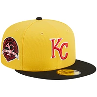 V107988 Royals MLB NWE Grilled Yellow Black SP 59FIFTY HATMENHIC