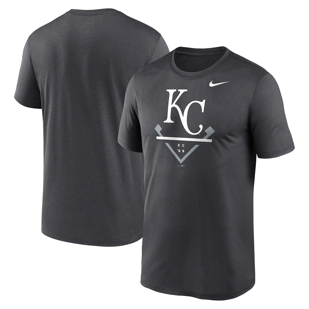 T-shirt Nike Anthracite Kansas City Royals Icon Legend Performance pour homme