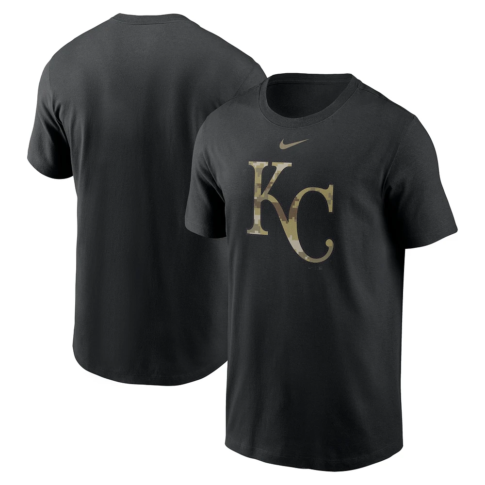 T-shirt Nike noir avec logo camouflage des Royals de Kansas City pour homme