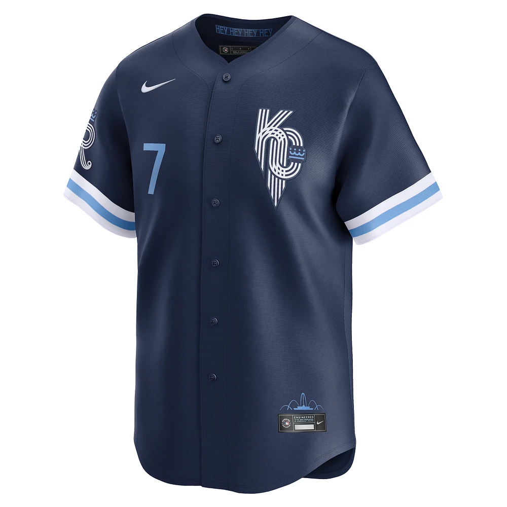 Maillot Nike Bobby Witt Jr. bleu marine pour homme des Royals de Kansas City Connect Limited