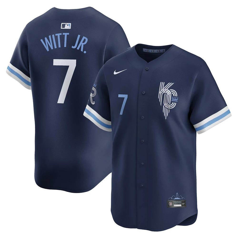 Maillot de joueur Nike Bobby Witt Jr. pour hommes, bleu marine, Kansas City Royals Connect Limited