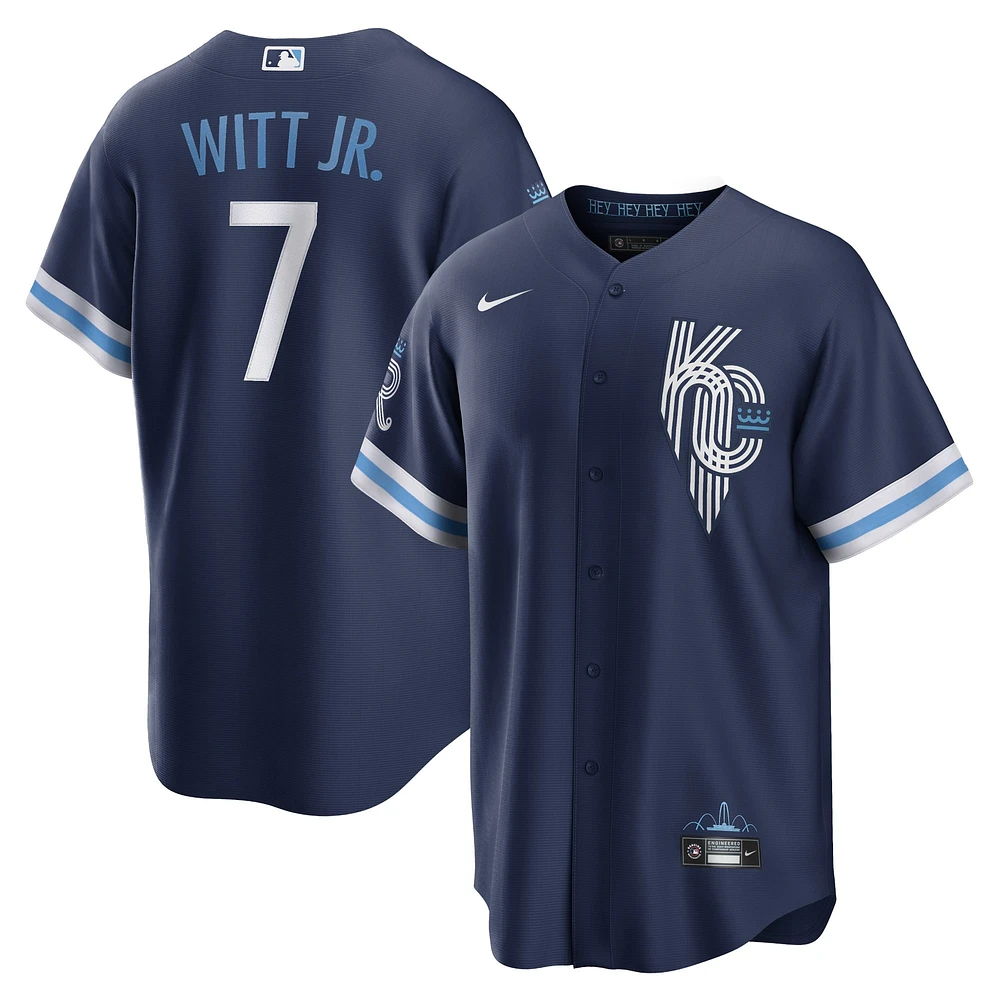 Maillot de joueur réplique Nike Bobby Witt Jr. pour hommes, bleu marine, Kansas City Royals Connect