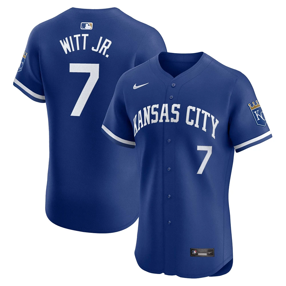 Maillot de joueur d'élite alternatif Nike Bobby Witt Jr. Royal Kansas City Royals pour homme