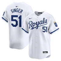 Men's Nike Brady Singer White Kansas City Royals Home Limited Player Jersey