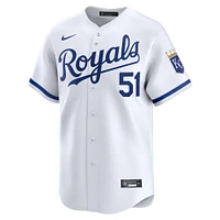 Men's Nike Brady Singer White Kansas City Royals Home Limited Player Jersey