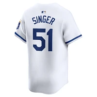 Men's Nike Brady Singer White Kansas City Royals Home Limited Player Jersey