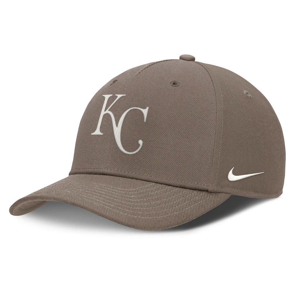 Casquette ajustable Nike Kansas City Royals Rise Performance pour homme marron