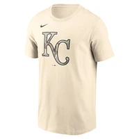Men's Nike Cream Kansas City Royals Camo Logo T-Shirt