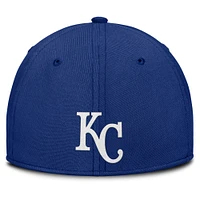 Men's Nike Gray/Royal Kansas City Royals Rise Swoosh Performance Flex Hat