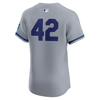 Men's Nike Gray Kansas City Royals Road 2024 Jackie Robinson Day Elite Jersey