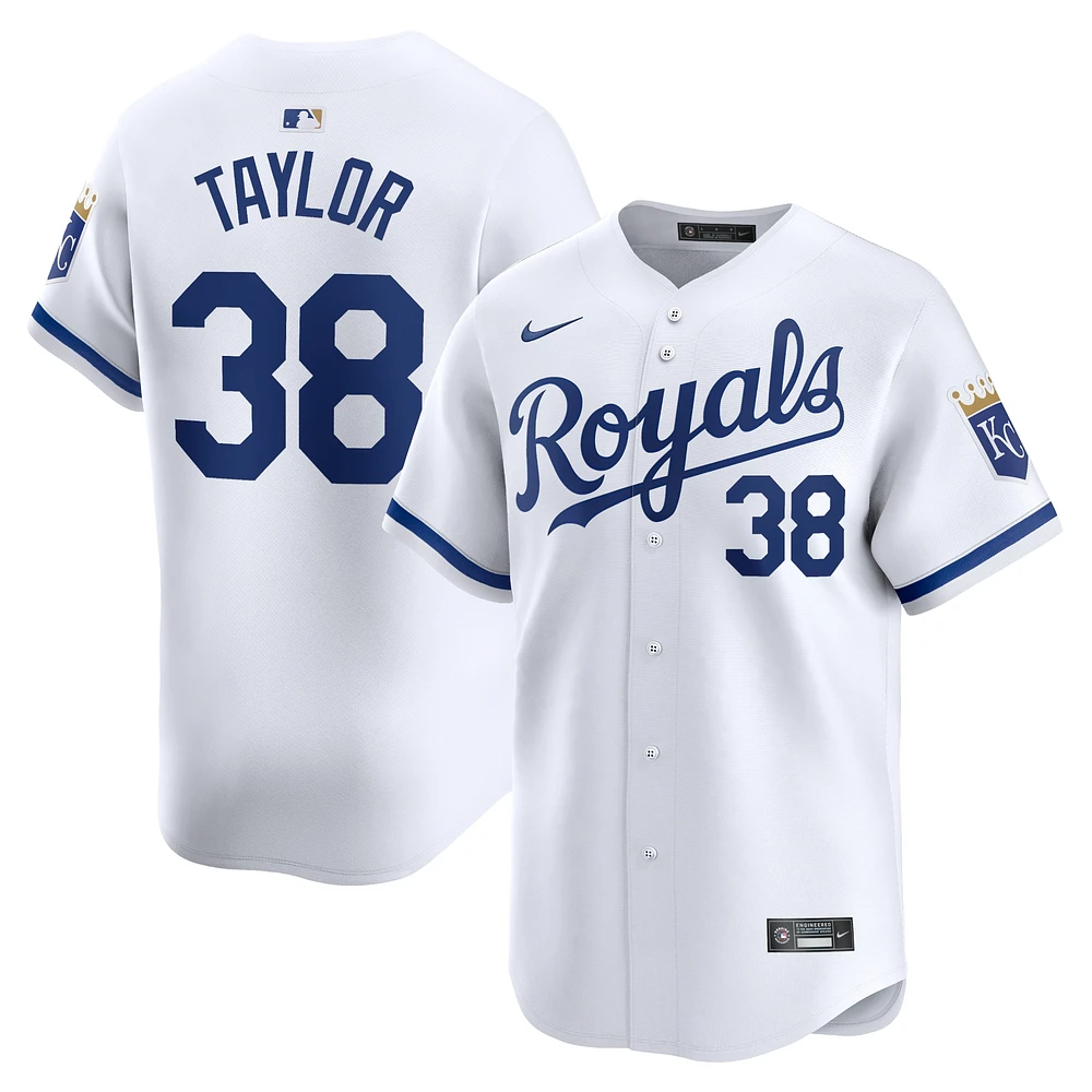 Men's Nike Josh Taylor White Kansas City Royals Home Limited Player Jersey