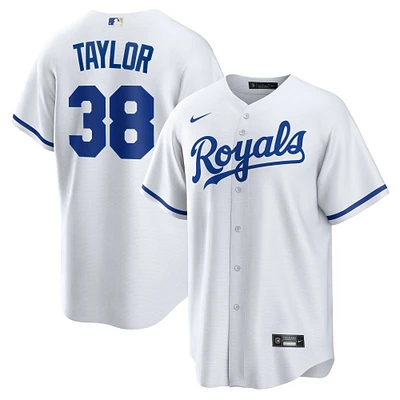 Maillot de joueur réplique à domicile blanc Josh Taylor des Kansas City Royals pour homme Nike