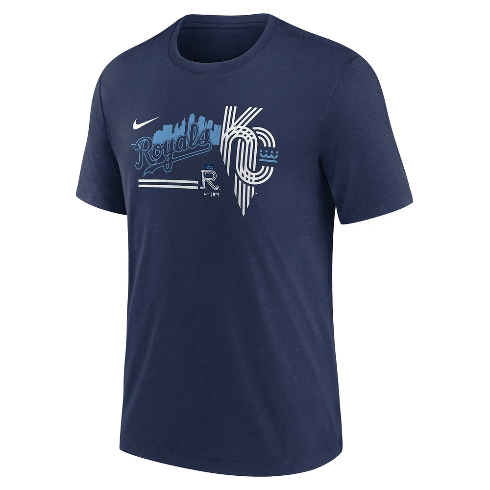 T-shirt Nike Kansas City Royals Connect triple mélange pour homme