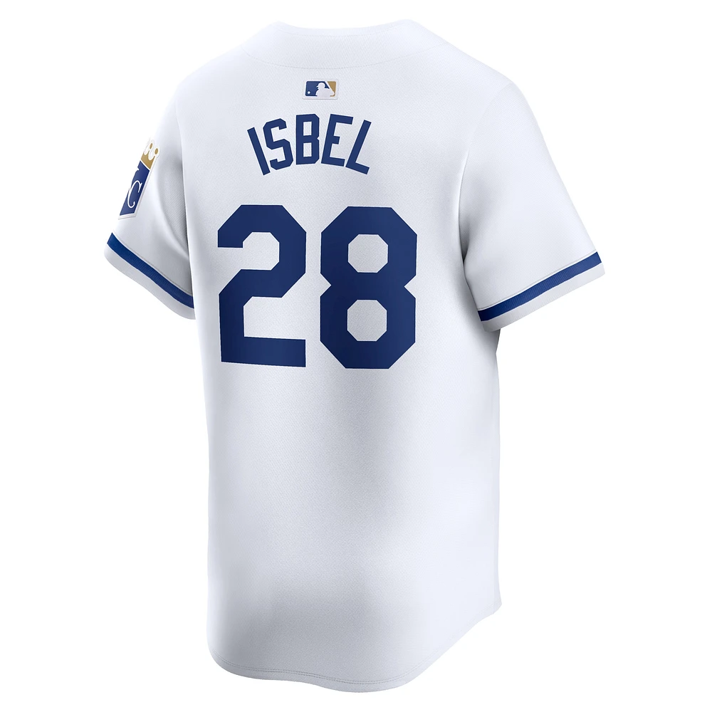 maillot de joueur Nike Kyle Isbel pour hommes, blanc, Kansas City Royals, domicile limité,