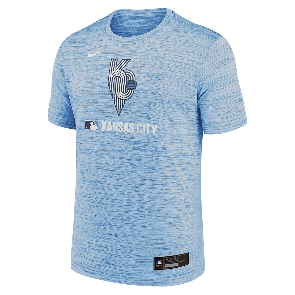 Men's Nike  Light Blue Kansas City Royals 2025 Connect Authentic Collection Velocity Performance T-Shirt