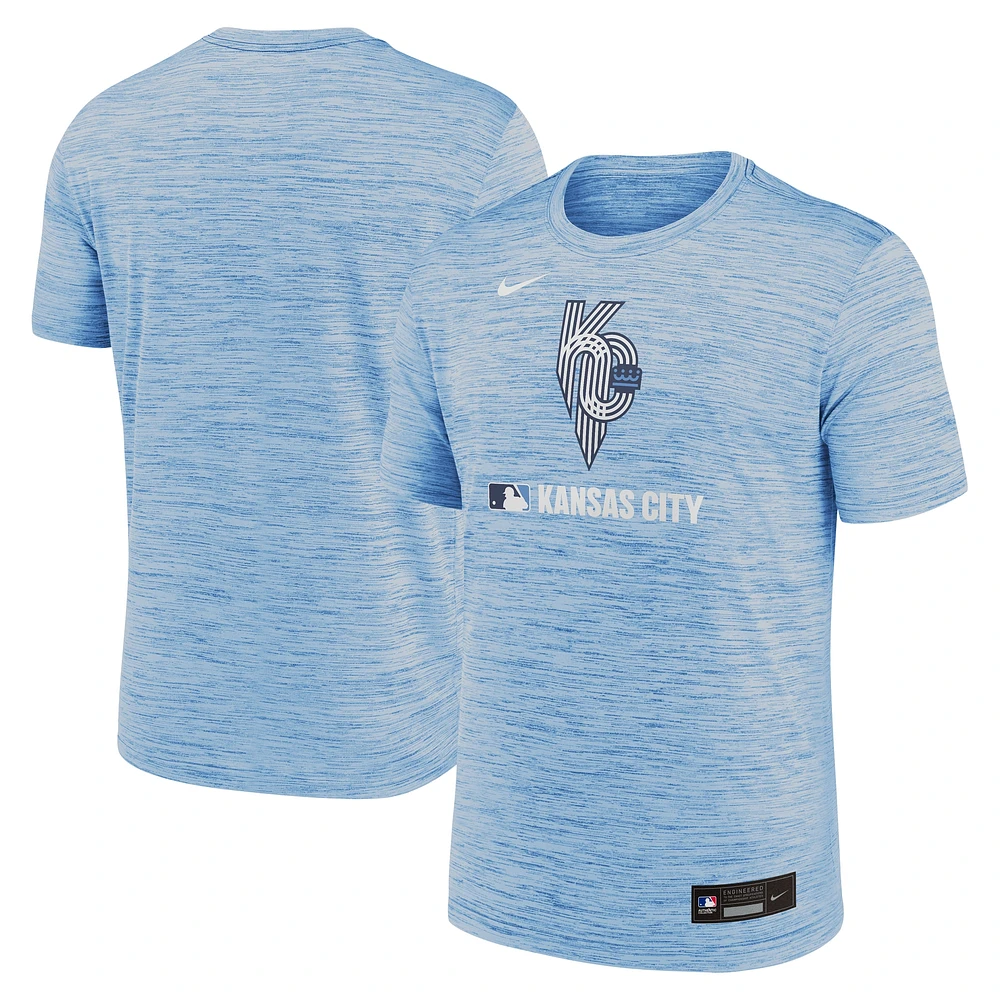 Men's Nike  Light Blue Kansas City Royals 2025 Connect Authentic Collection Velocity Performance T-Shirt