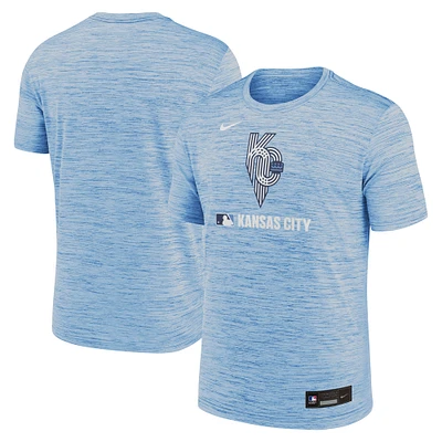 Men's Nike  Light Blue Kansas City Royals 2025 Connect Authentic Collection Velocity Performance T-Shirt
