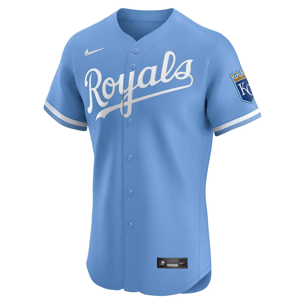 Men's Nike Light Blue Kansas City Royals Alternate Vapor Premier Elite Patch Jersey