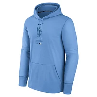 Men's Nike Light Blue Kansas City Royals Authentic Collection Connect Practice Performance Pullover Hoodie