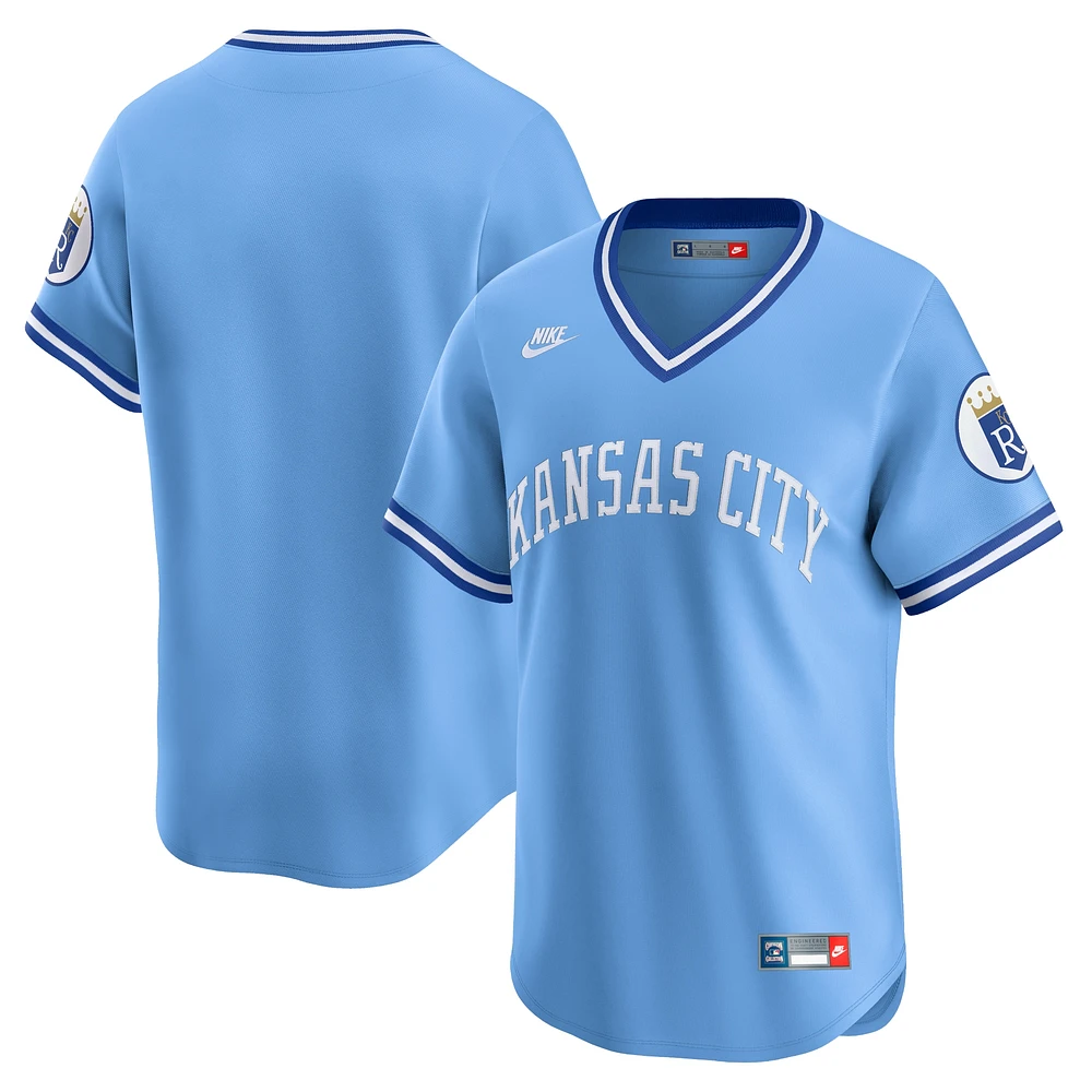 Maillot bleu clair Nike pour homme Kansas City Royals Cooperstown Collection Limited