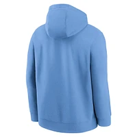 Men's Nike Light Blue Kansas City Royals Cooperstown Collection Logo Club Pullover Hoodie