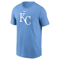 Men's Nike Light Blue Kansas City Royals Large Logo T-Shirt