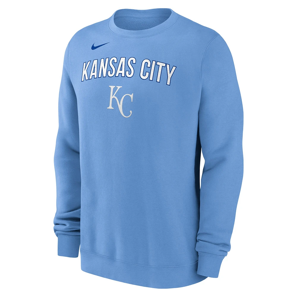 Men's Nike Light Blue Kansas City Royals Pullover Sweatshirt