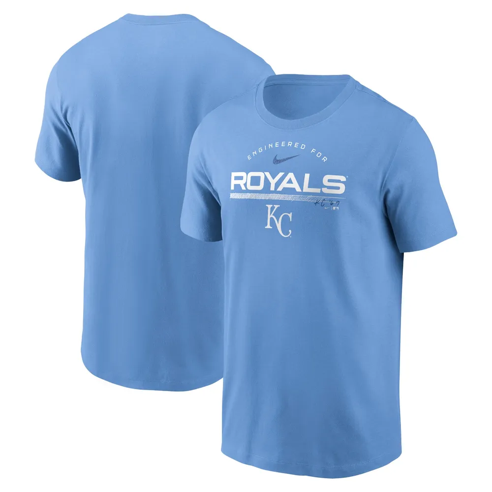 T-shirt Nike Kansas City Royals Team Engineered Performance bleu clair pour homme