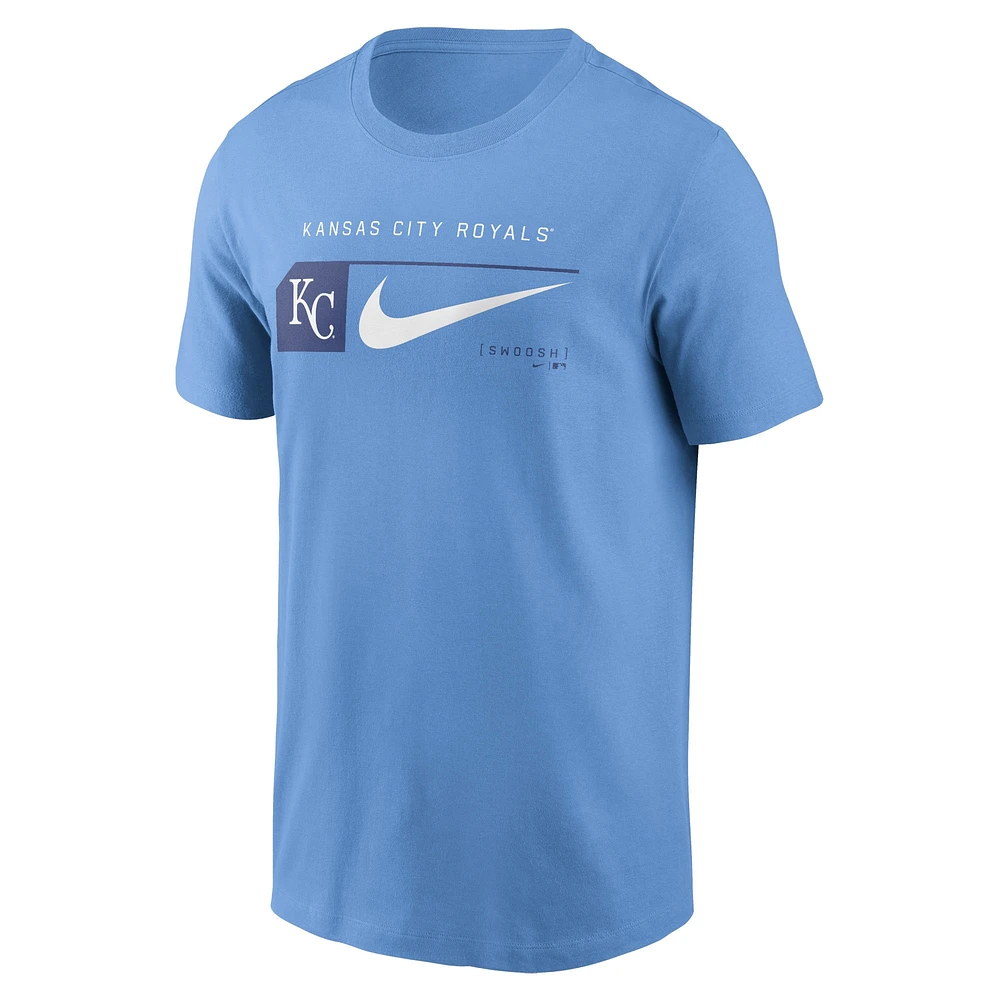 T-shirt Nike bleu clair Kansas City Royals Team Swoosh Lockup pour homme