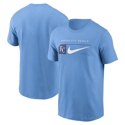 T-shirt Nike bleu clair Kansas City Royals Team Swoosh Lockup pour homme