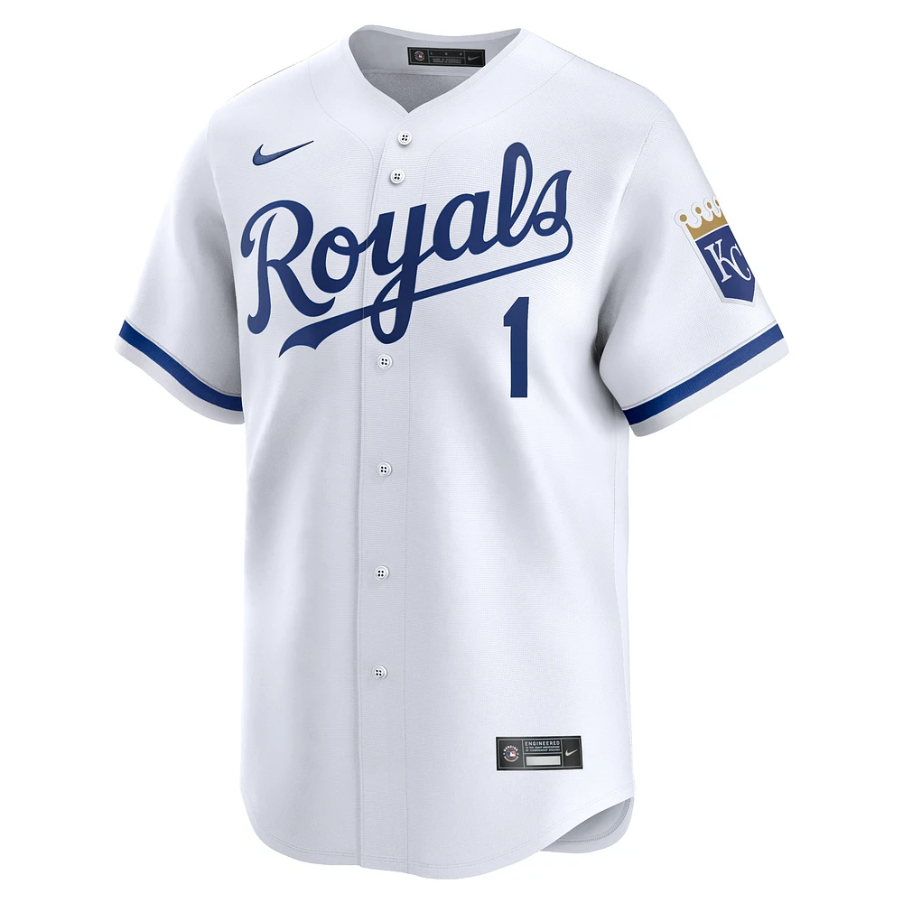 Men's Nike MJ Melendez White Kansas City Royals Home Limited Player Jersey