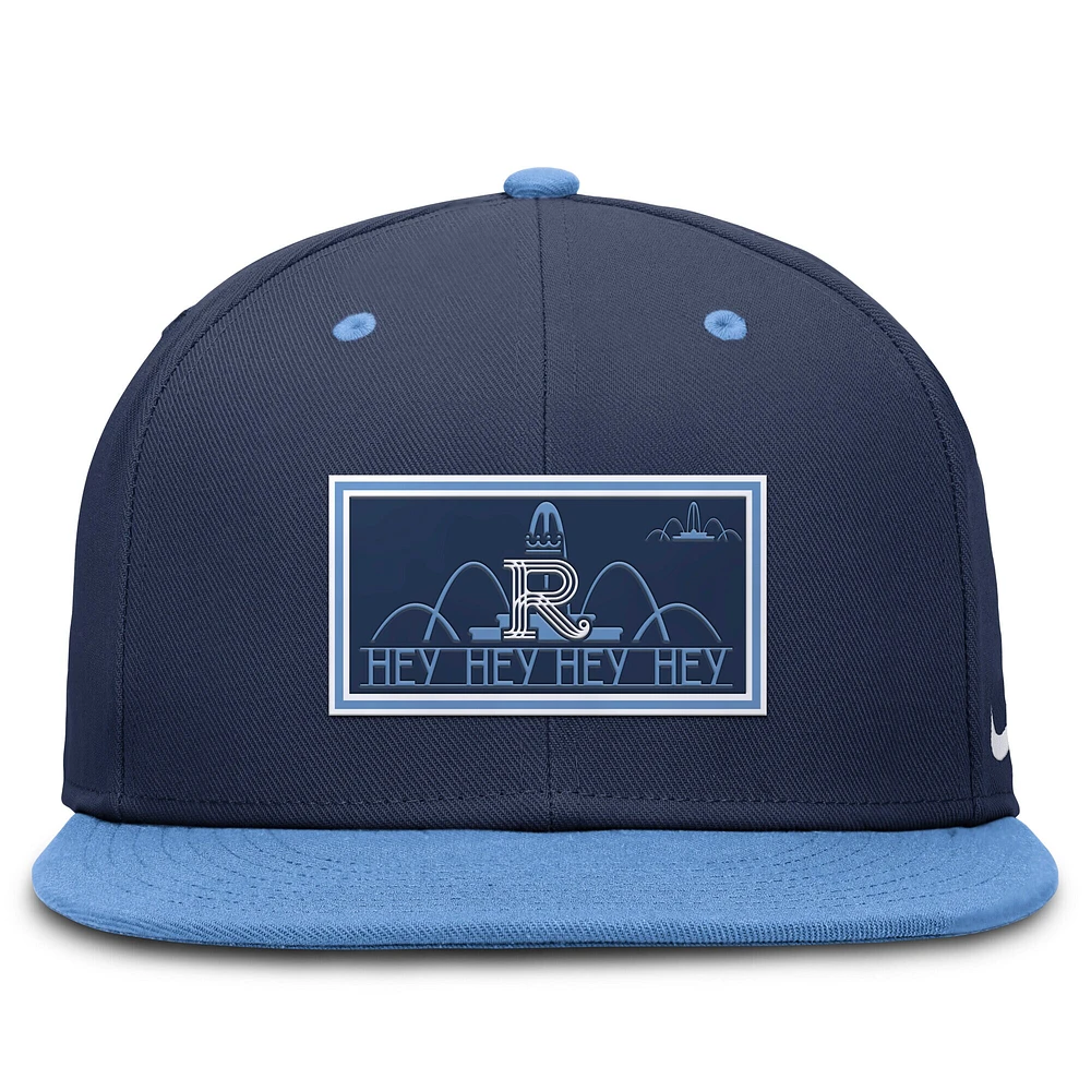 Men's Nike  Navy/Blue Kansas City Royals Connect Patch Performance Fitted Hat