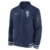 Men's Nike  Navy Kansas City Royals Authentic Collection Game Time Bomber Full-Zip Jacket