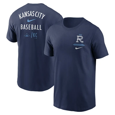 Men's Nike  Navy Kansas City Royals Connect 2-Hit T-Shirt