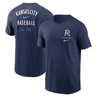 T-shirt Nike bleu marine Kansas City Royals Connect 2-Hit pour homme