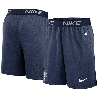 Short d'entraînement de performance Nike pour homme, bleu marine, Kansas City Royals Connect Authentic Collection