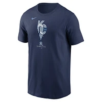 Men's Nike Navy Kansas City Royals Connect Large Logo T-Shirt