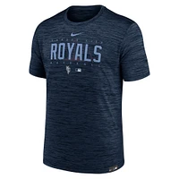 T-shirt de performance Nike Kansas City Royals Connect Velocity pour homme - Bleu marine