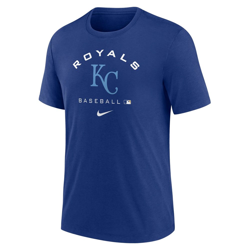 Men's Nike Royal Kansas City Royals Authentic Collection Tri-Blend Performance T-Shirt